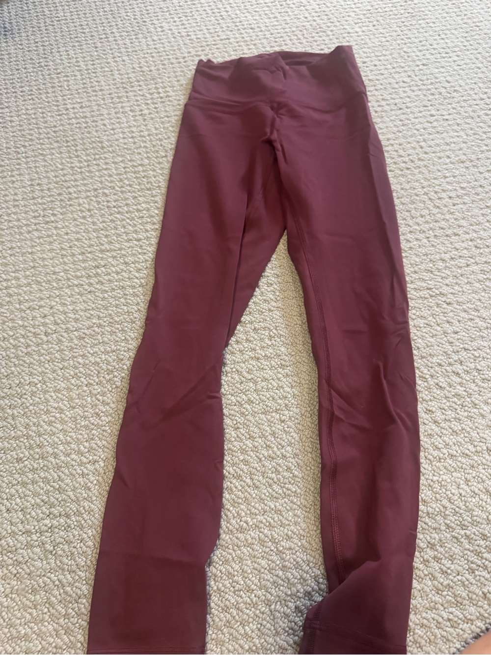 Lululemon wunder train 25 Burgundy Active Leggings